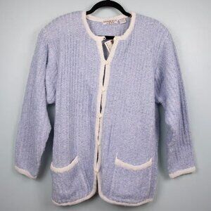 Bramble Lane blue button up knit cardigan-M